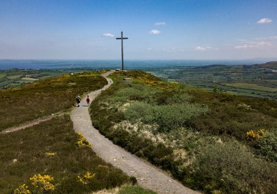 The Millennium Cross in Portroe has views of Lough Derg and beyond