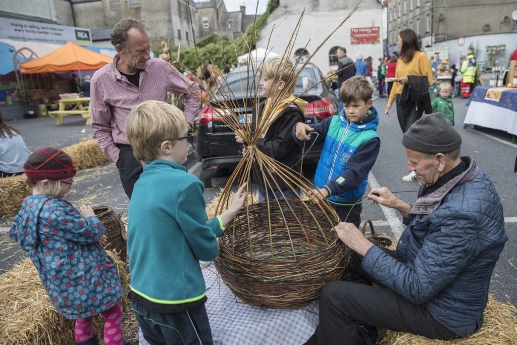 Willow weaving at Applefest, Clonmel