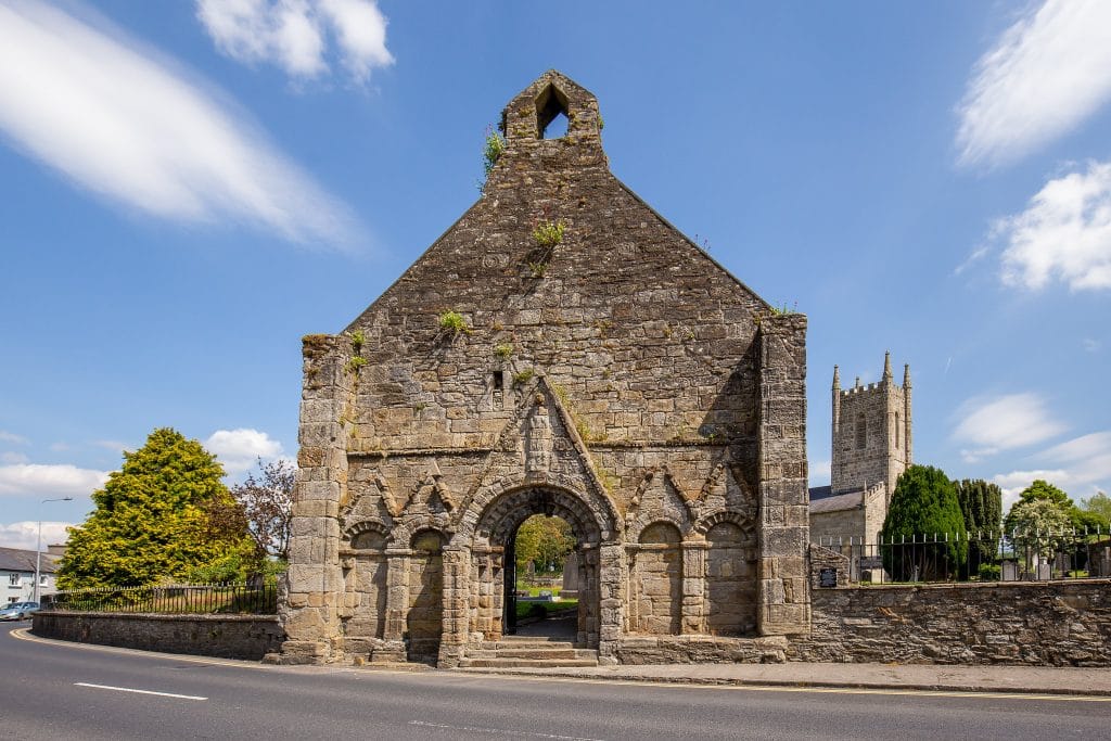 The romanesque doorway of the ruined St Cronans Church, Roscrea